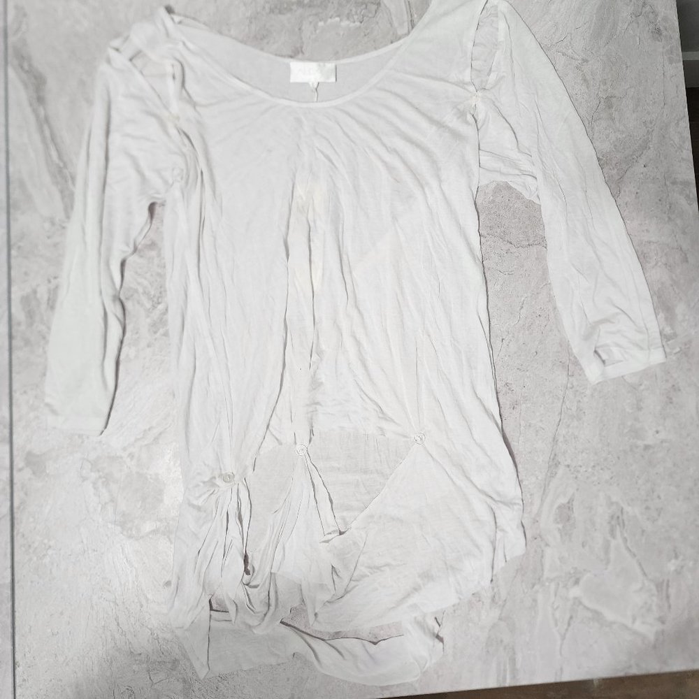 Alexie Top With Cut-Outs Women's White Size X-Small and Medium New